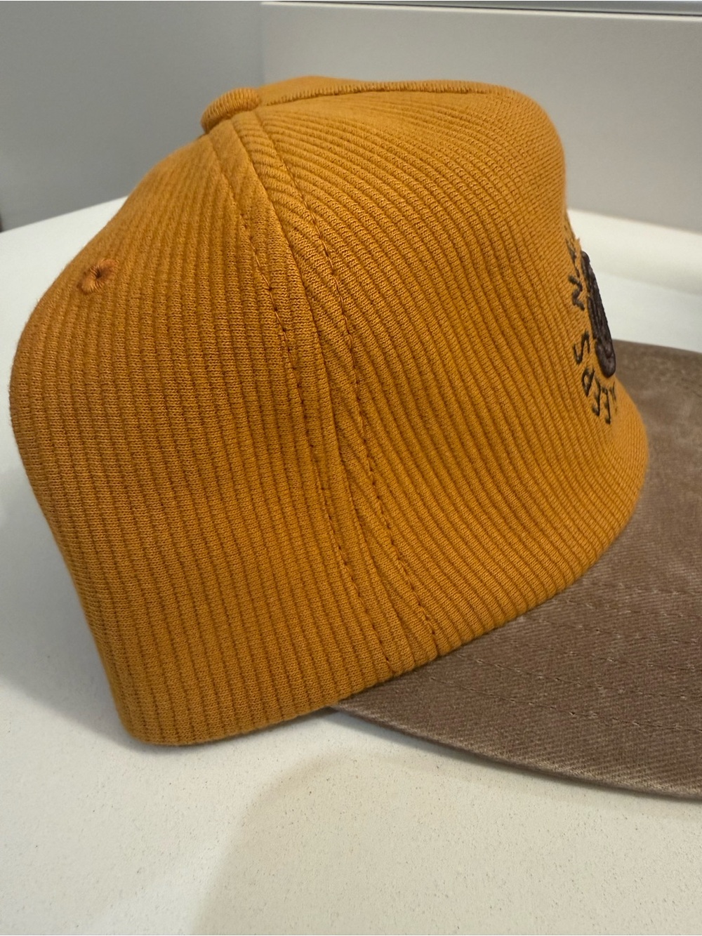 Element Men's Two-Tone Mustard and Brown Corduroy Baseball Cap - Picture 2 of 4